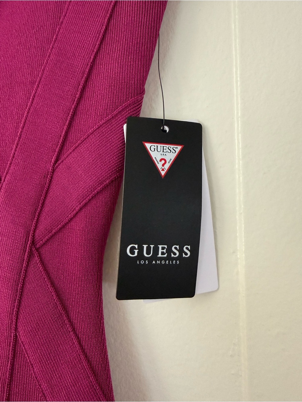 Guess Fuchsia V‑Neck Bandage Mini Dress - Picture 3 of 4